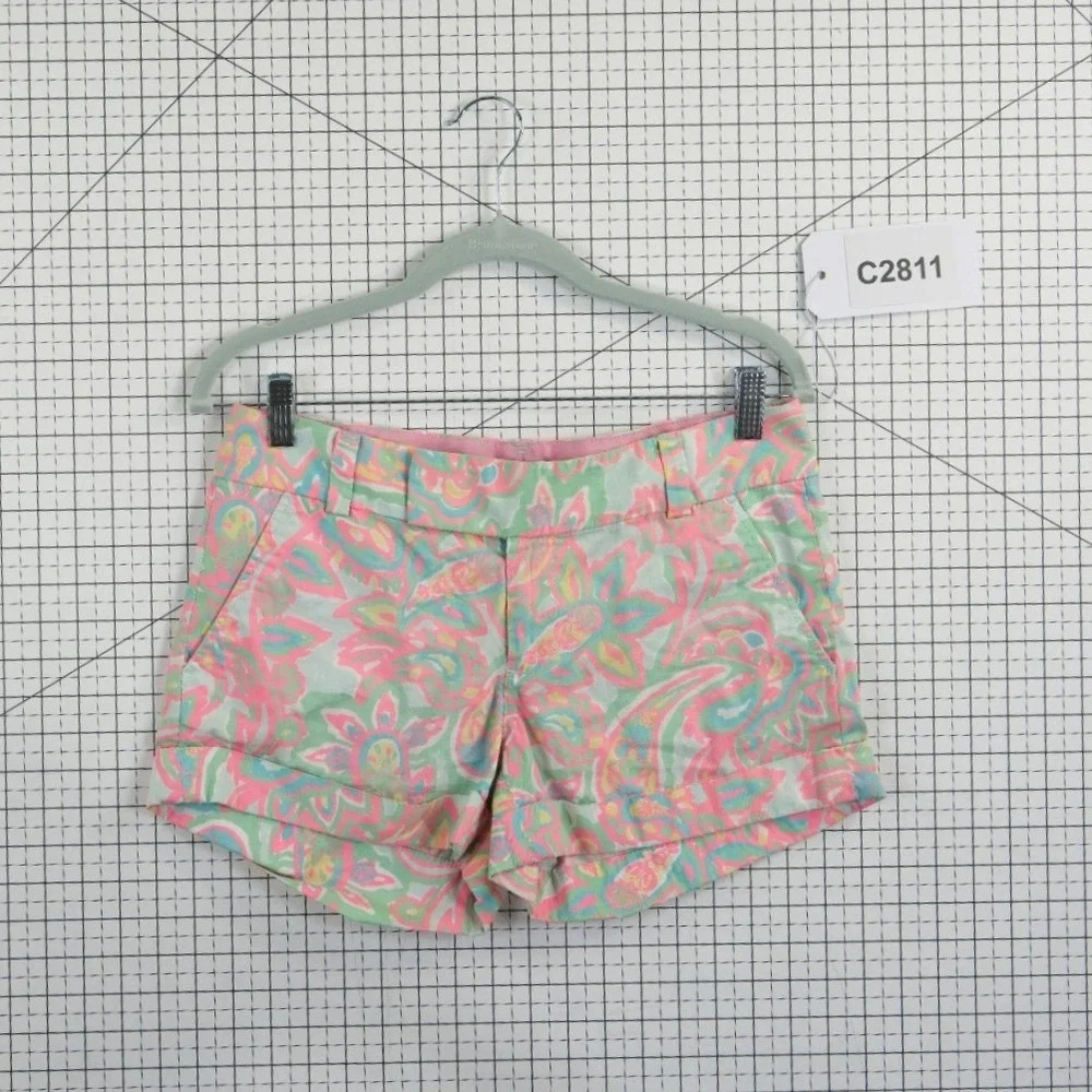 Lilly Pulitzer Barclay Shorts‎ Women's Size 4 Multicolor Paisley Floral